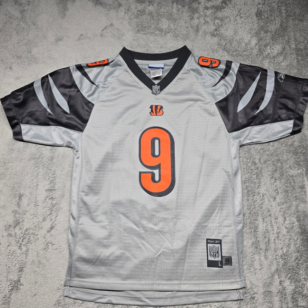 Reebok Cincinnati Bengals Carson Palmer 9 Jersey Youth Large Silver NFL Football